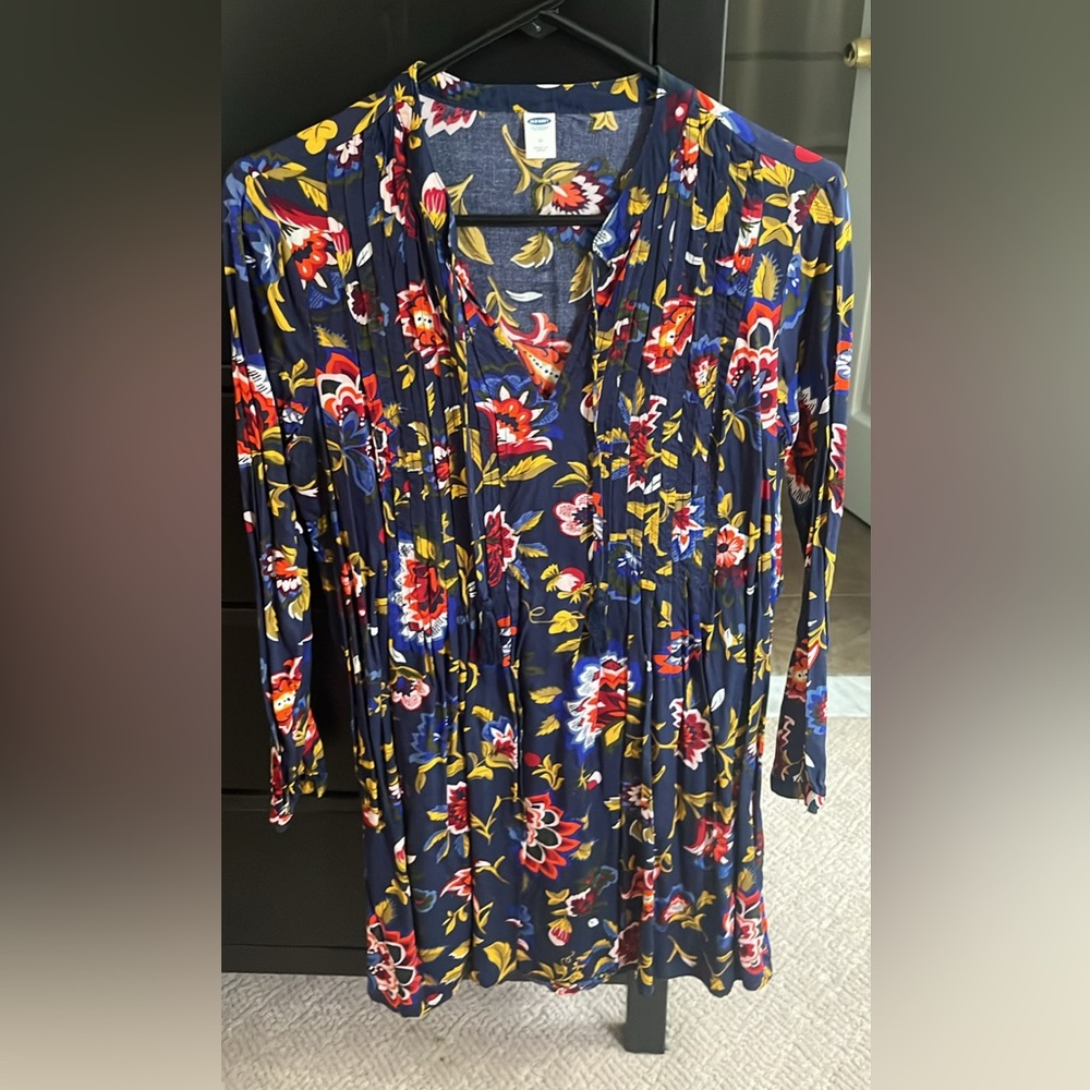 Old Navy Floral Dress Size Medium Floral Long Sleeve Dress